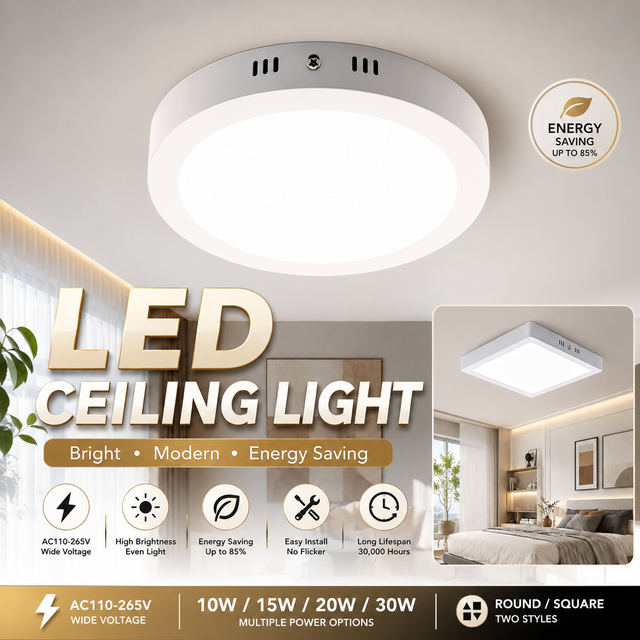 Led-plafondlamp 110-265V Ultradun paneel Led-licht voor woonkamer