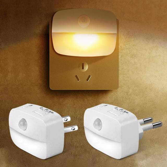 LED-nachtlampje met bewegingssensor Licht EU US Stopcontact Lampen