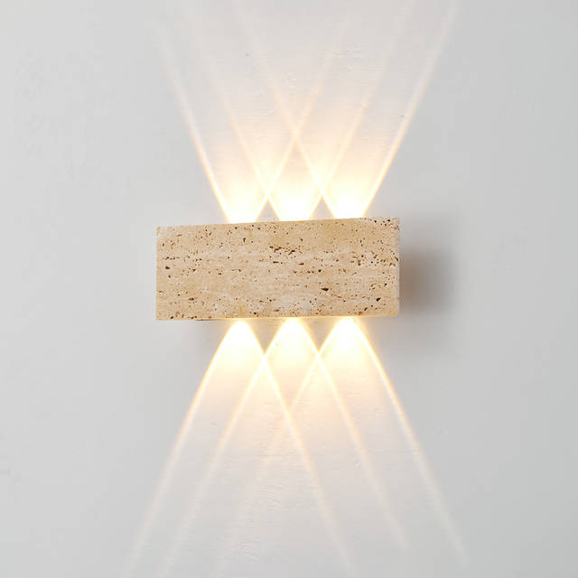 Wabi-sabi LED Wandlamp Tuinlamp Steen IP65 Buiten Waterdicht Nachtkastje