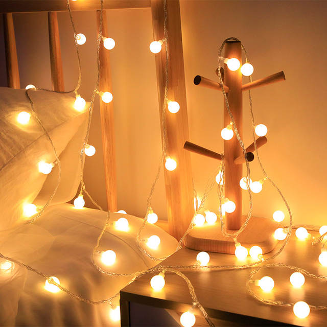 12M USB/Batterij Power Ball LED-lichtslingers Garland Lights Waterdichte
