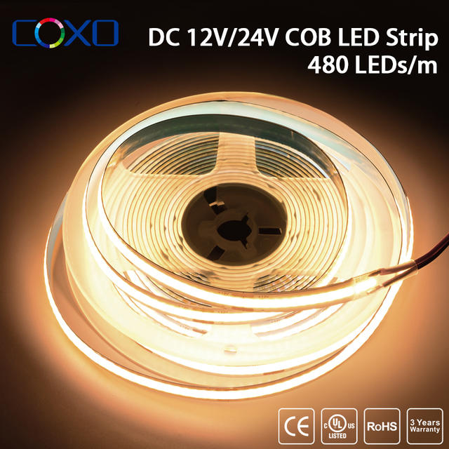 UL-gecertificeerd COB LED-striplicht 320 480 LEDs / m 16,4ft Hoge
