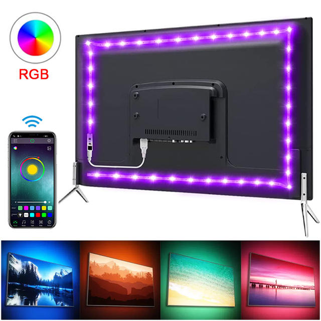 Led-verlichting voor tv RGB Led-striplicht Bluetooth-bediening 5V USB