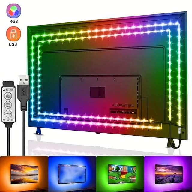 Led-verlichting voor tv 3-sleutelbediening Led-strip USB