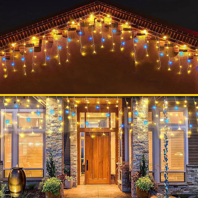 6M/12M Led Ijspegel Lichtslingers Ijspegel Fairy Light Outdoor Guirlande