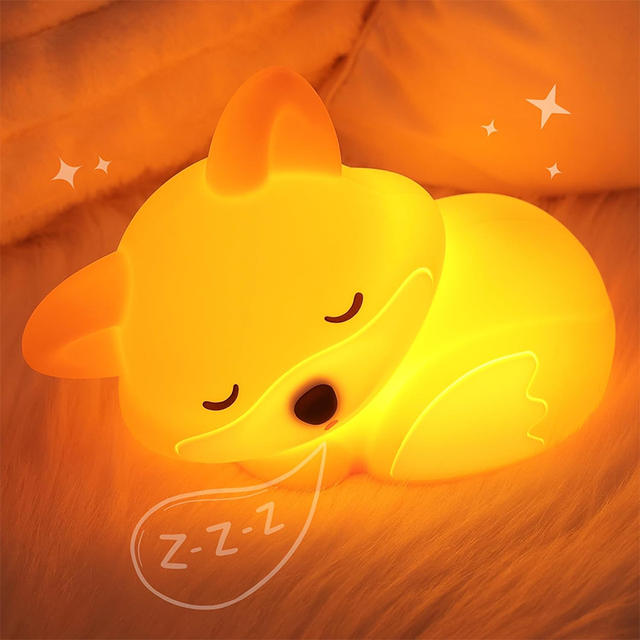 Fox Nachtlampje, Squishy Siliconen Lamp Nieuwigheid Geschenken