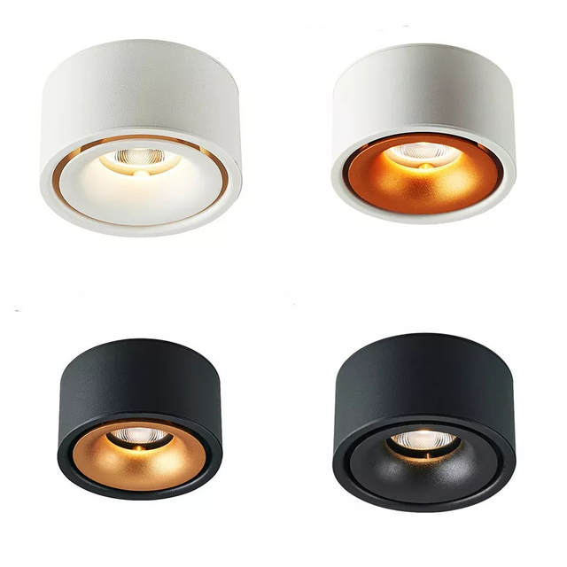 Anti-glare Opbouw LED Downlight Dimbare Spotlight COB Niet-openende