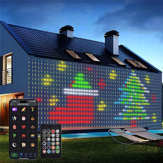 Slimme LED-gordijnverlichting USB, 400 LED dynamisch patroon