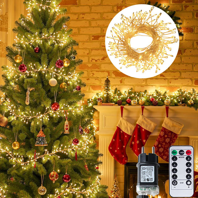 6M-50M LED Zilver Draad String Fairy Cluster Lights Kerstboom Licht
