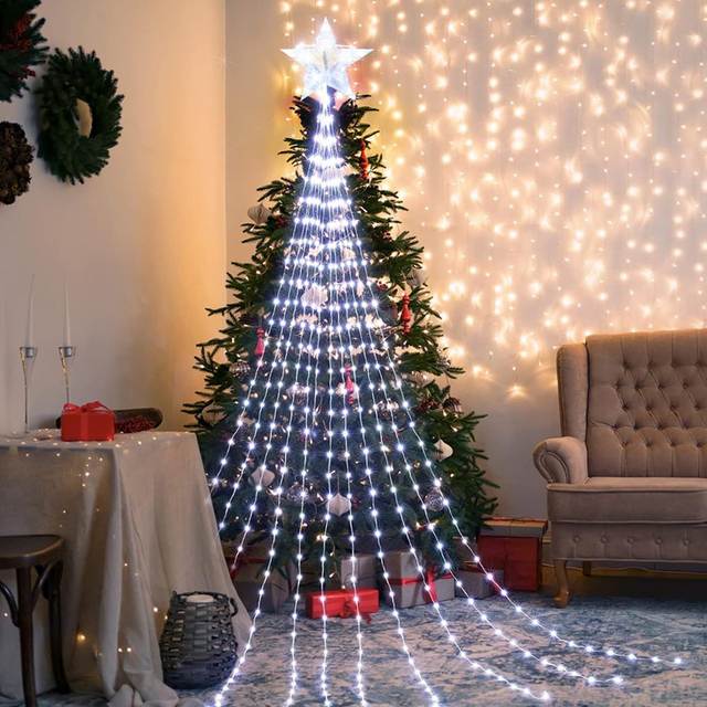 LED Ster Waterval Verlichting Kerstversiering Lichtslingers Kerstboom