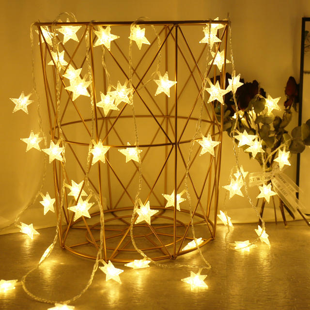 LED Star Fairy Lights Outdoor Chain Lights Garland Bulb Lichtslingers