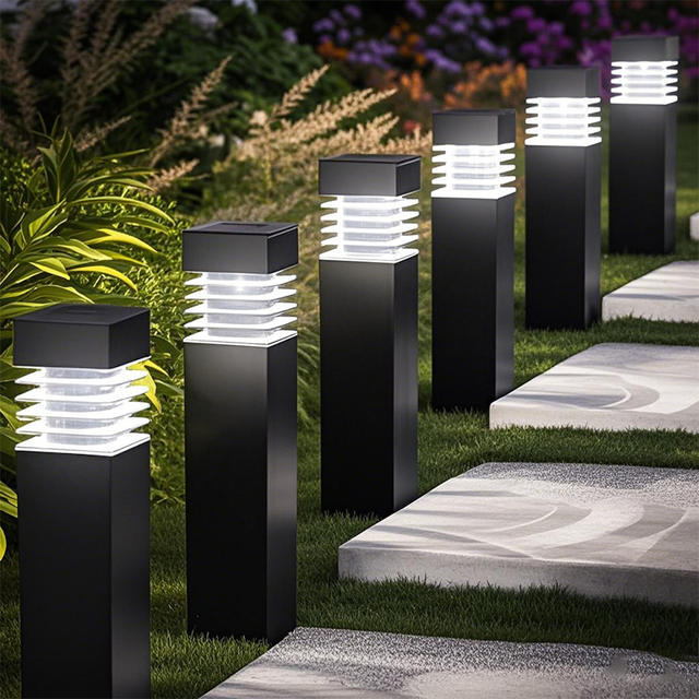 Vierkante LED Solar Ground Lawn Lantern Outdoor Waterdichte Tuinpad