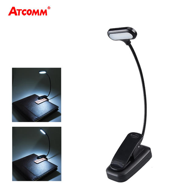 Verstelbare Led Boek Licht Met Zwanenhalzen Clip 5 Leds Aaa Batterij
