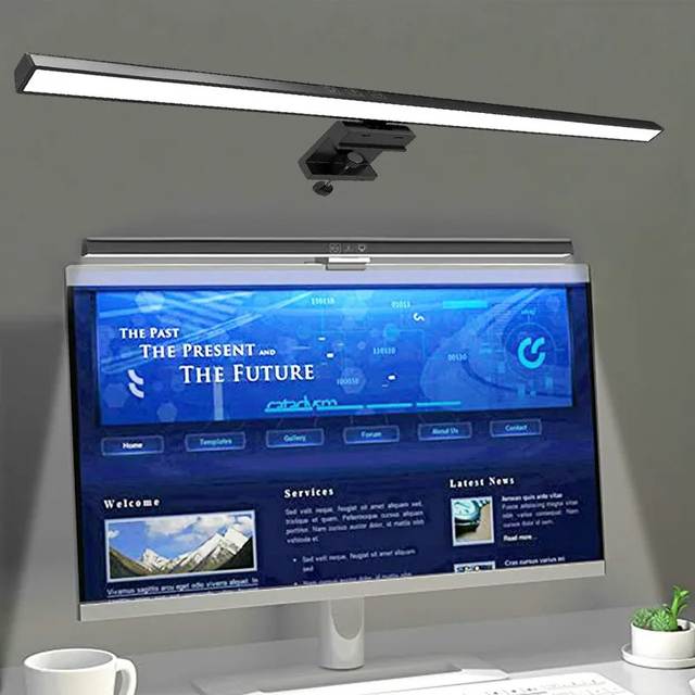 LED-bureaulamp Monitorlichtbalk PC Computer Dimbaar schermlicht 33 cm 50