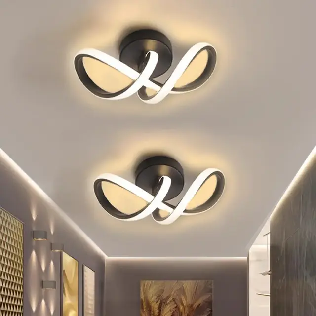 LED-gangpadplafondverlichting Moderne kroonluchter Drie kleuren Lamp