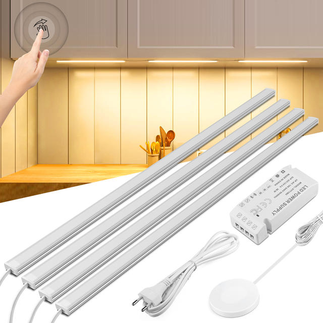 1-6 Stuks Keuken Led Onder Kast Licht Doordringbaar Hout Hand Scan